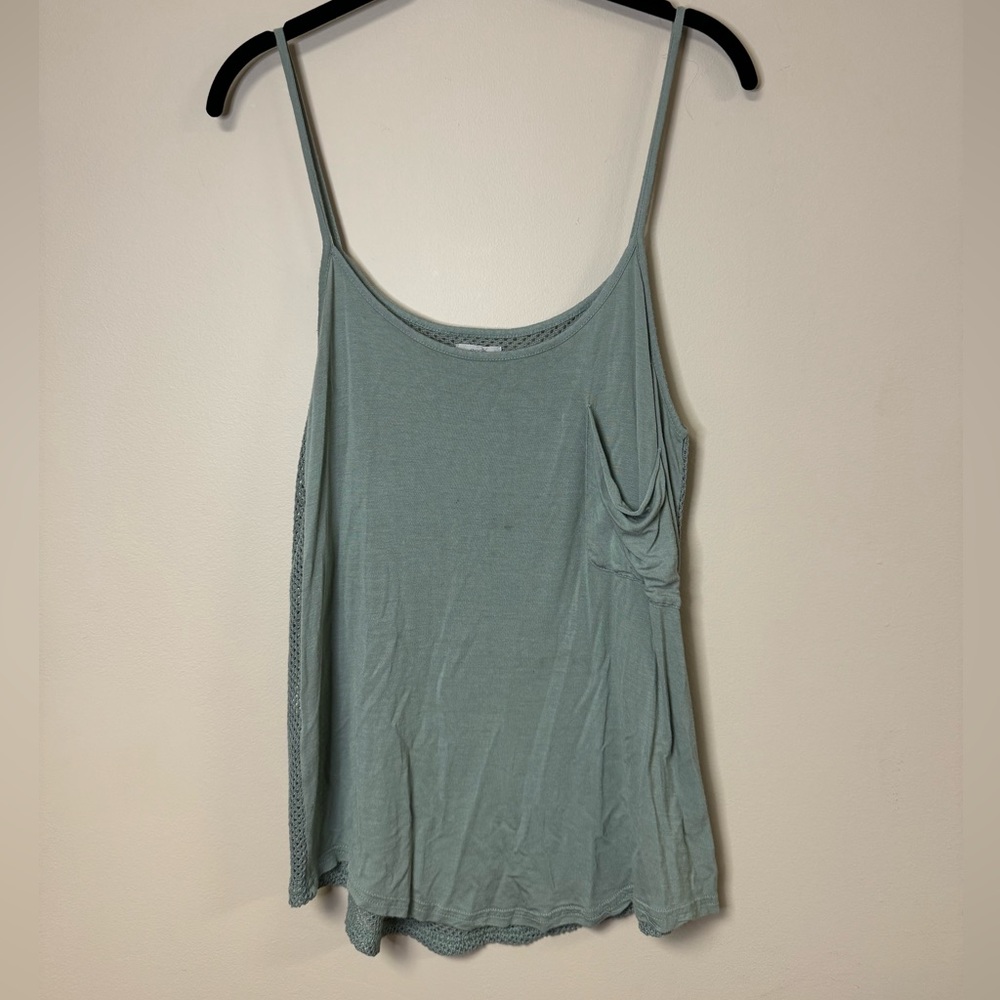 Green Pocket Tank with Mesh Back